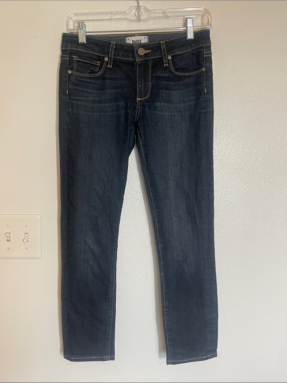 PAIGE Women's Dark Blue Skinny Jeans